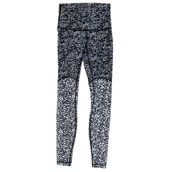 Lululemon Wunder Under Pant (Hi-Rise) Ice Breaker White Black - Picture 5 of 6